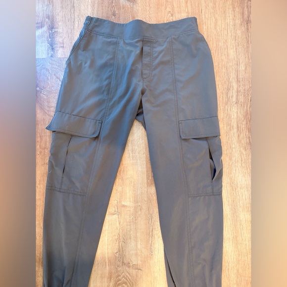 Athleta Taupe Cargo Jogger Pants - Picture 3 of 5